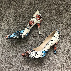 Nine West Floral Printed Heels